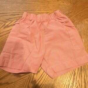 Old Express Boys Cargo Shorts Size 5, redGingham, 65% Polyester 35% Cotton